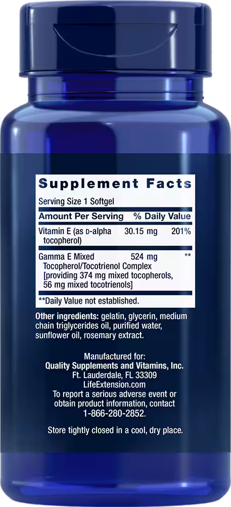 Gamma E Tocopherol Tocotrienol 60 SG
