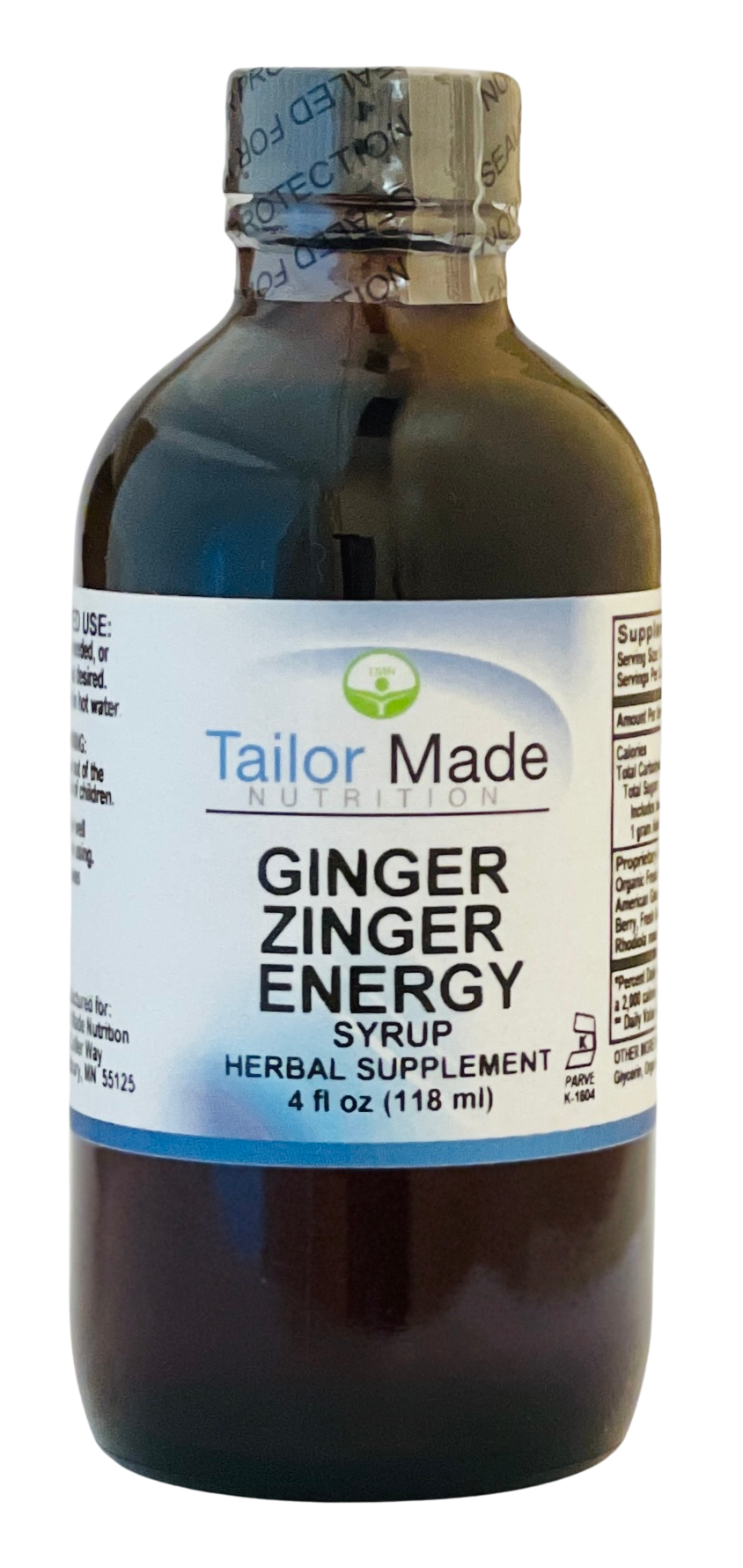Ginger Zinger Energy Syrup 4 oz