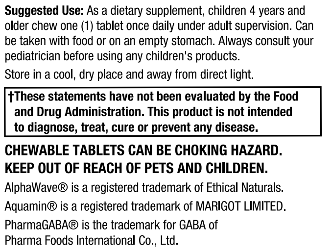 Kid’s Calm Chewable 30 Chew Tabs