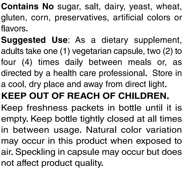 N-acetyl cysteine (NAC) 600mg Plus 120 VCaps