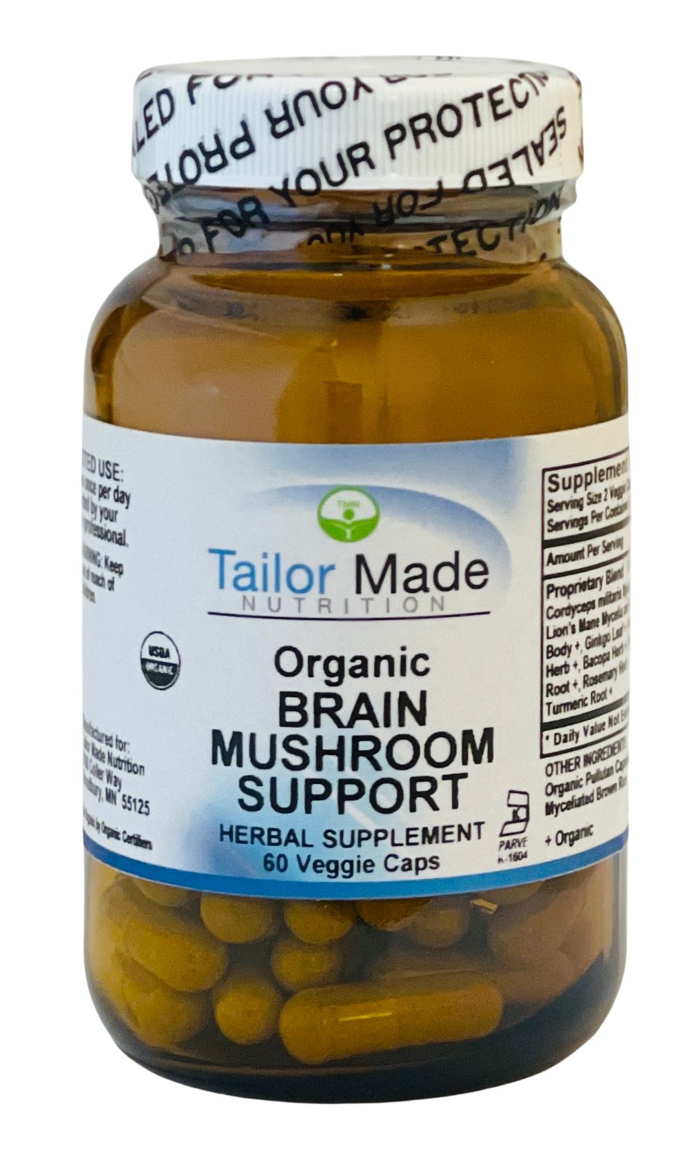 Organic Brain Mushroom Support 60 VCaps