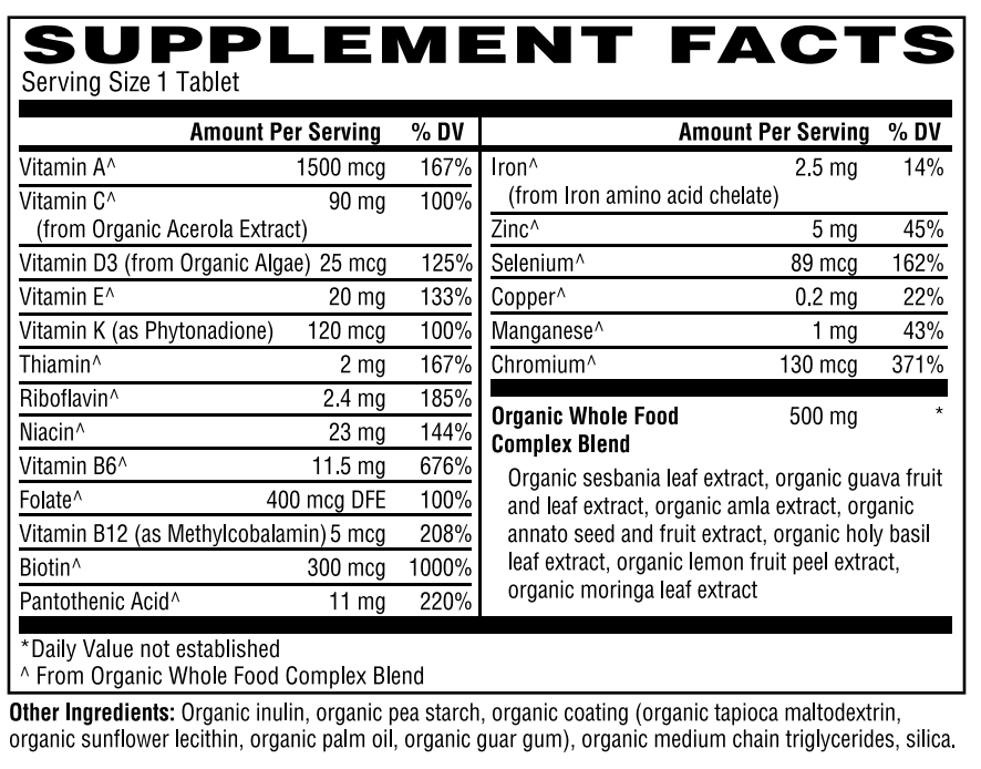 Organic Once Daily Women's Multivitamin