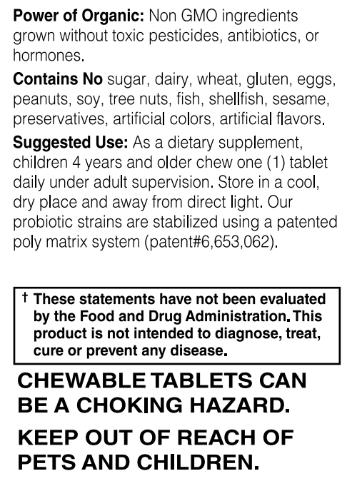 Kids Comfort 5 Billion Probiotic Plus Vitamin C and D – Mixed Berry 30 Chew Tabs