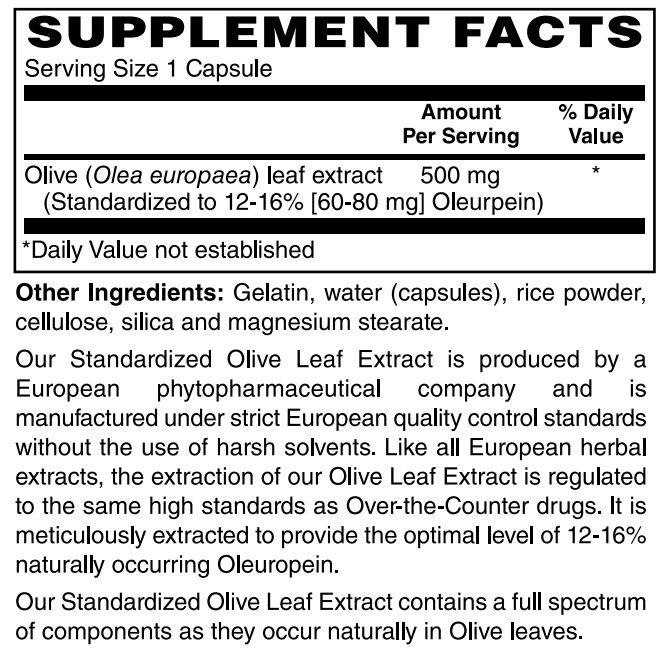 Olive Leaf 500mg