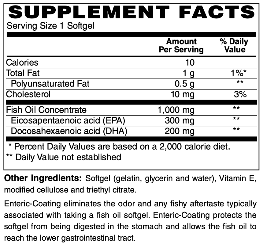 Super Omega 3 Enteric Coated - 60 Softgels