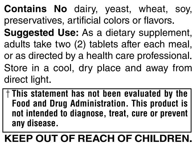 Superzymes Digestive Enzymes 180 Tablets