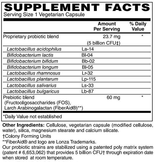 Suprema Dophilus 5 Billion Probiotic 60 VCaps