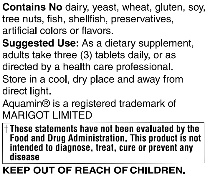 Certified Organic Whole Food Plant Calcium 90 Tablets