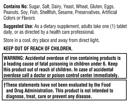 Women's Once Daily Multivitamin Whole Food Organic 30 Tabs