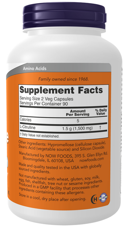L-Citrulline 750 mg  90 Caps