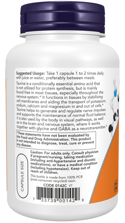 Taurine 1000mg  100 Caps