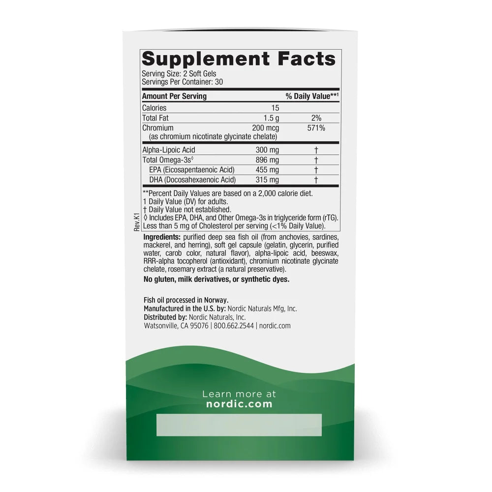 Omega Blood Sugar  60 SG