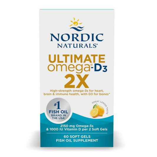 Ultimate Omega 2X Vitamin D3 Lemon  60SG