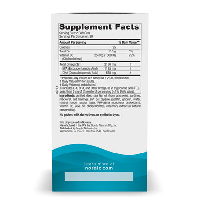 Ultimate Omega 2X Vitamin D3 Lemon  60SG