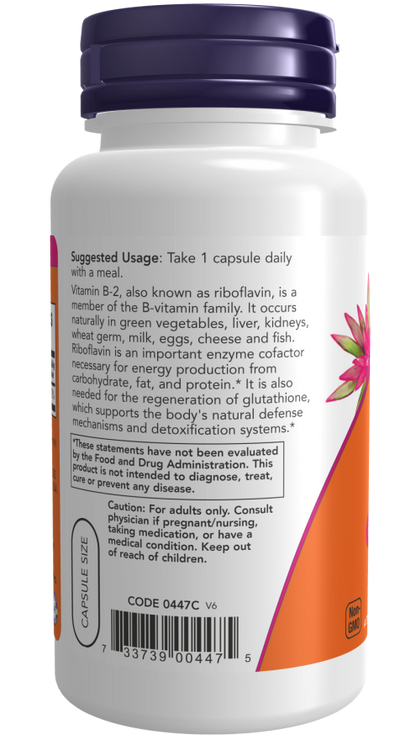 Vitamin B2 100mg  100 VCaps
