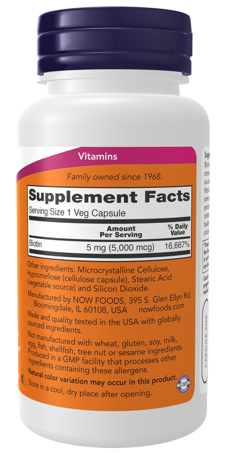 Biotin 5000 mcg 60 Veg Caps