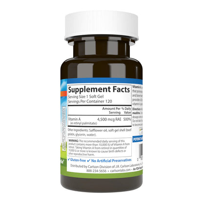 Vitamin A Palmitate 15000IU  120 Softgels