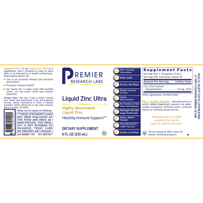 Liquid Zinc Ultra  8 oz
