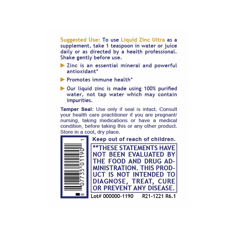 Liquid Zinc Ultra  8 oz