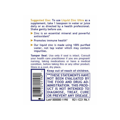 Liquid Zinc Ultra  8 oz