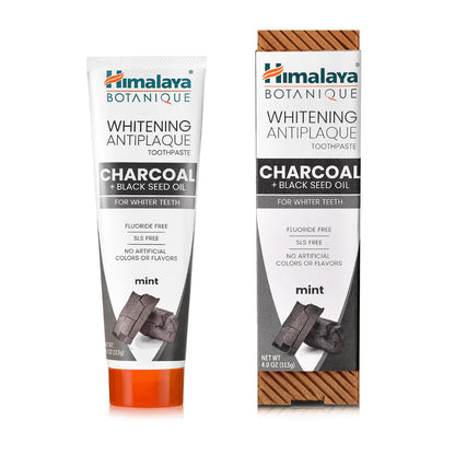 Whitening AntiplaqueToothpaste - Charcoal + Black Seed Oil Toothpaste 4 oz
