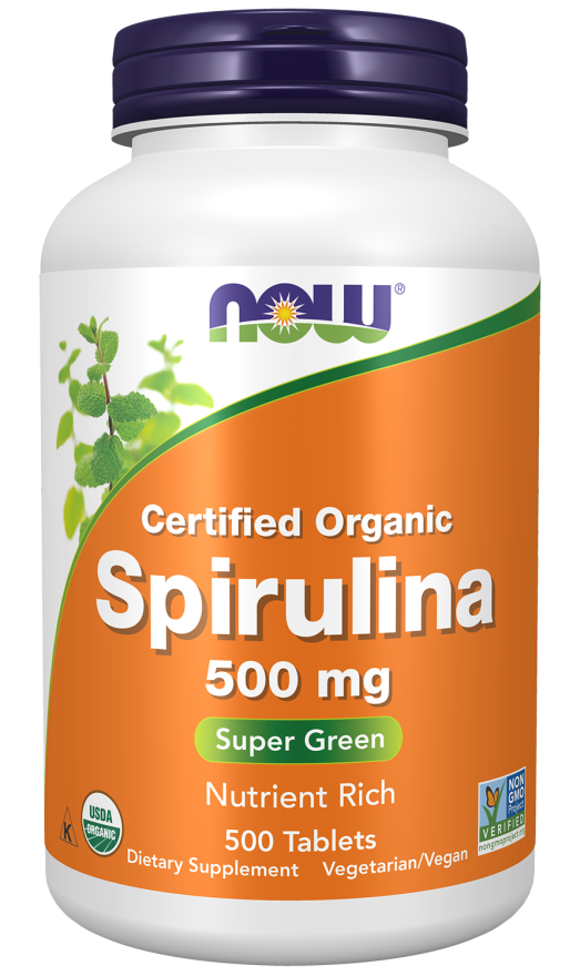 Certified Organic Spirulina 500 mg  500 Tab