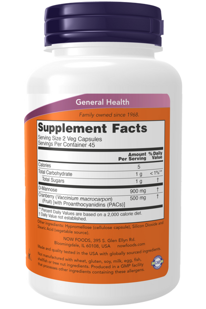 Mannose Cranberry 90Veg Caps