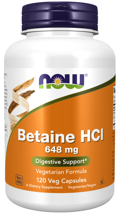 Betaine HCL 648mg  120 Veg Caps