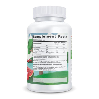 Vitamin D3 Kids Wild Watermelon Splash  120 Gummies