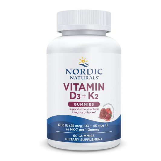 Vitamin D3 + K2 Pomegranate  60 Gummies