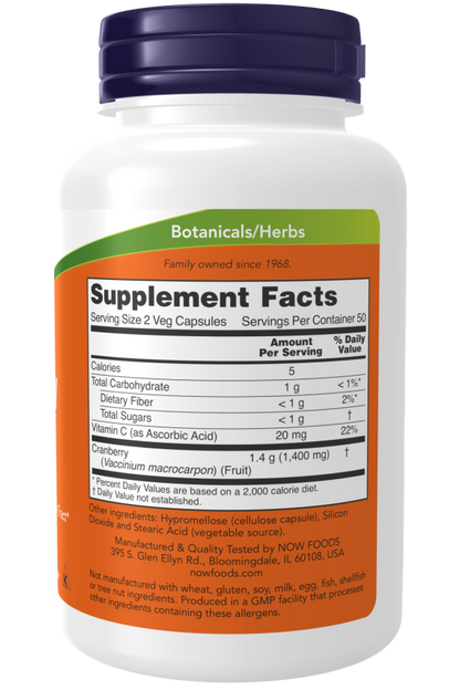Cranberry Caps 100 Veg Caps