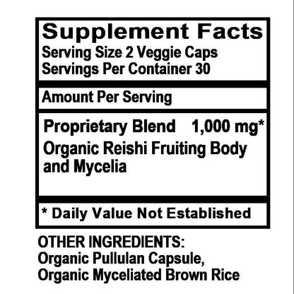 Reishi Mushrooms Organic 60 VCaps