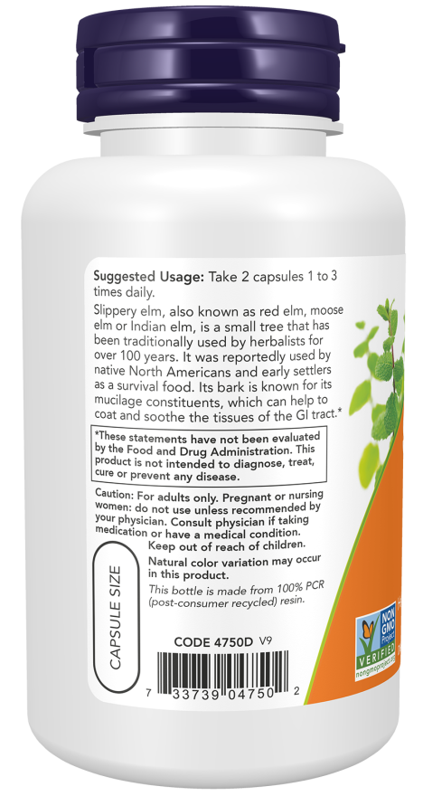 Slippery Elm 400mg  100 Veg Caps