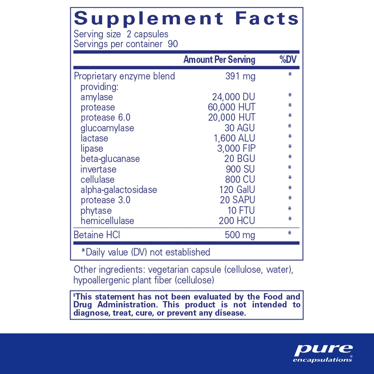 Digestive Enzymes Ultra with Betaine HCl 180 Caps