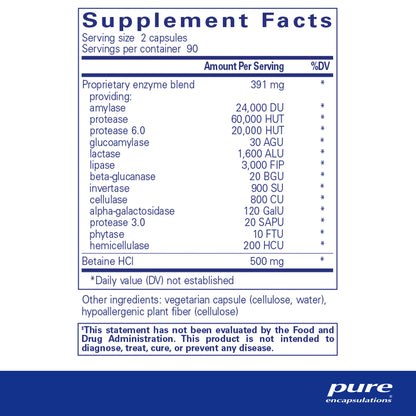 Digestive Enzymes Ultra with Betaine HCl 180 Caps