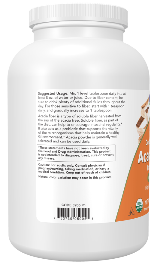Organic Acacia Fiber Powder 12 oz