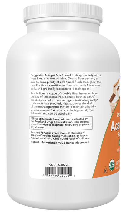 Organic Acacia Fiber Powder 12 oz