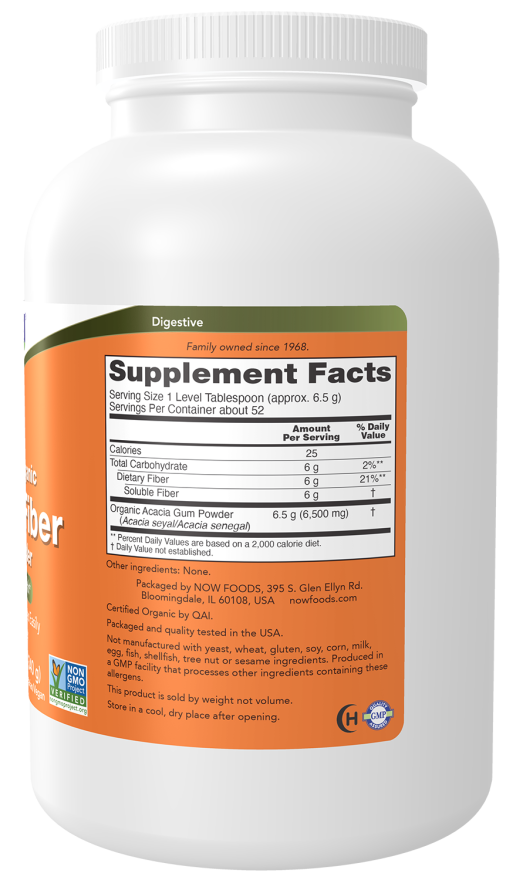 Organic Acacia Fiber Powder 12 oz