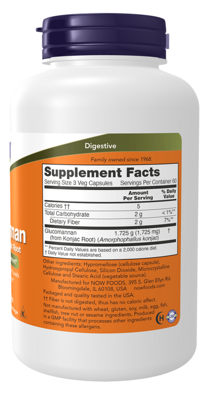 Glucommanan 575mg  180 Veg Caps