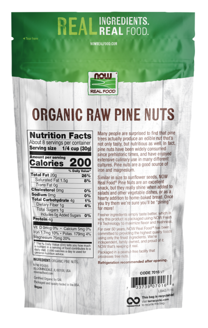 Organic Pine Nuts  8 oz