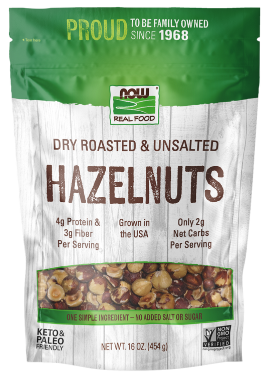 Roasted Unsalted Hazelnuts  16 oz