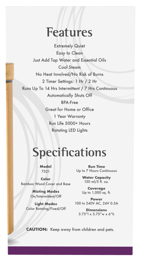 Ultrasonic Real Bamboo Diffuser