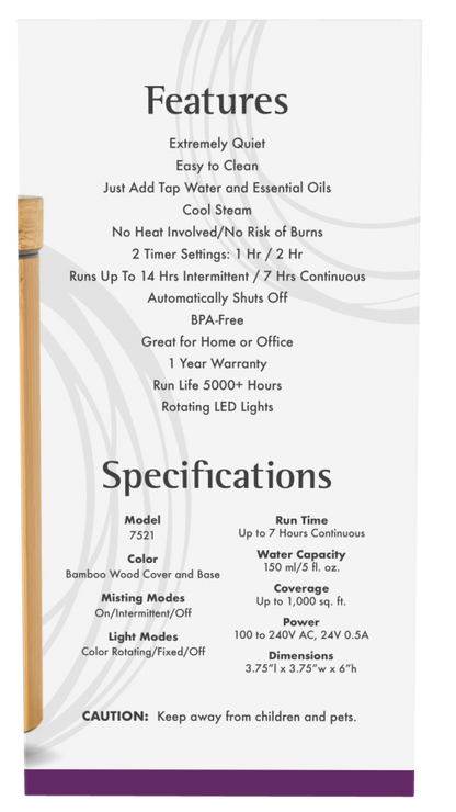 Ultrasonic Real Bamboo Diffuser