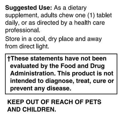 Adult Probiotic 10 Billion CFU 60 Chewable Tablets