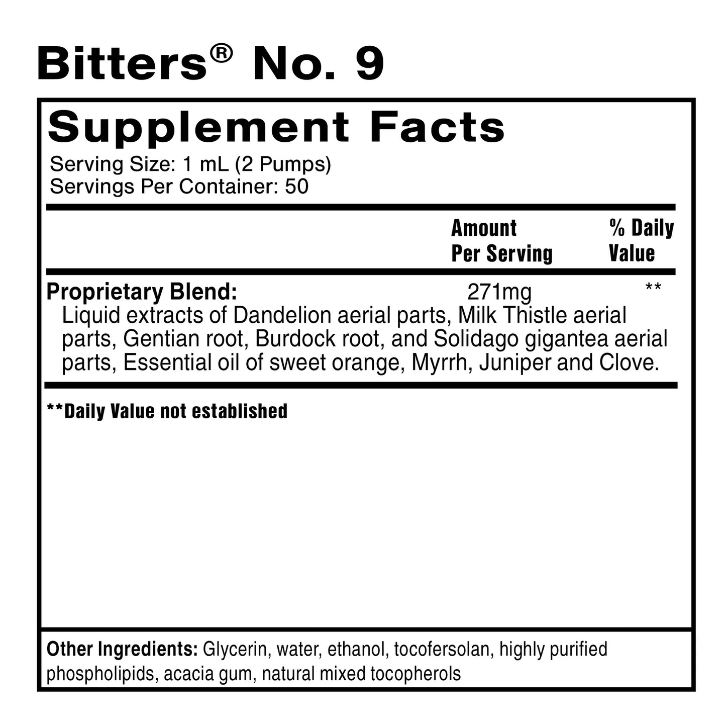 Bitters NO. 9   1.7 fl oz
