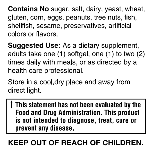 CoEnzyme Q10 (CoQ10) 100mg 60 Softgels