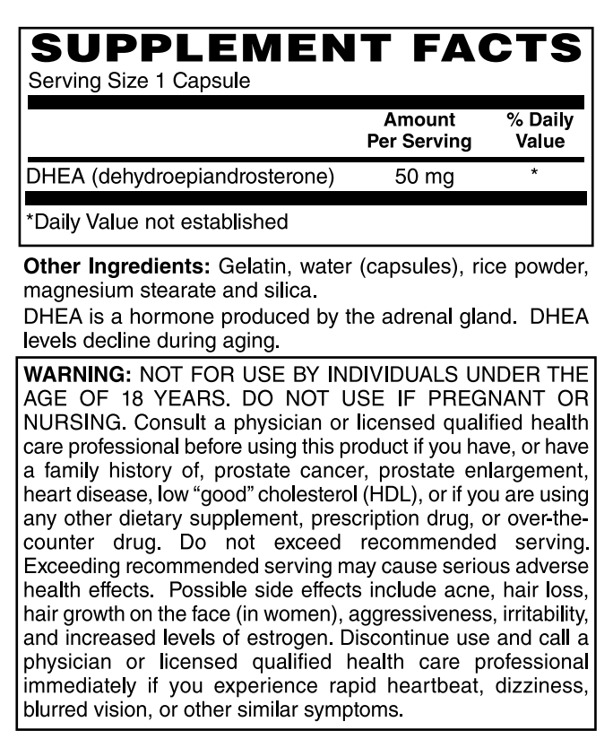 DHEA 50mg 60 Caps