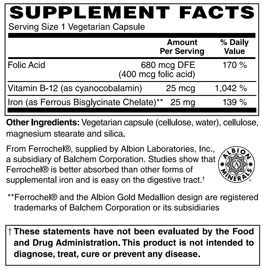 Easy Iron 25mg 180 Capsules