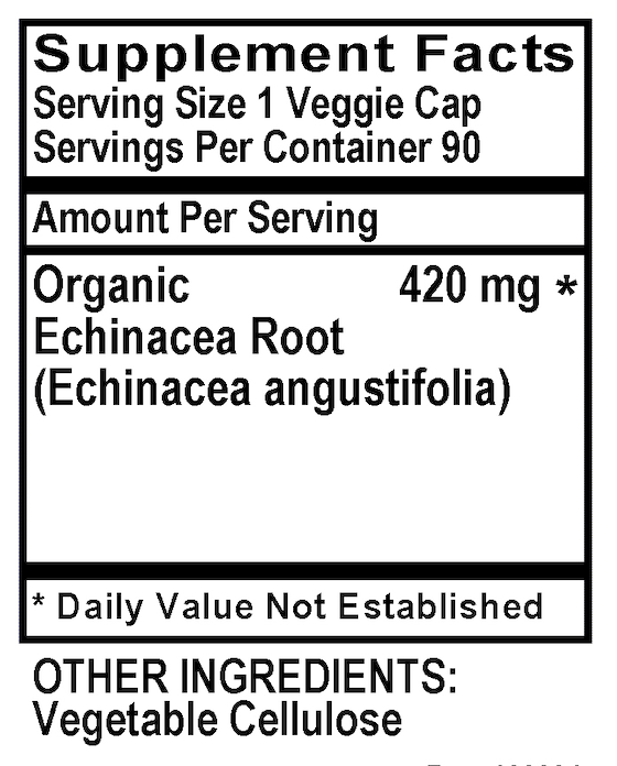 Echinacea Angustifolia Root 90 VCaps