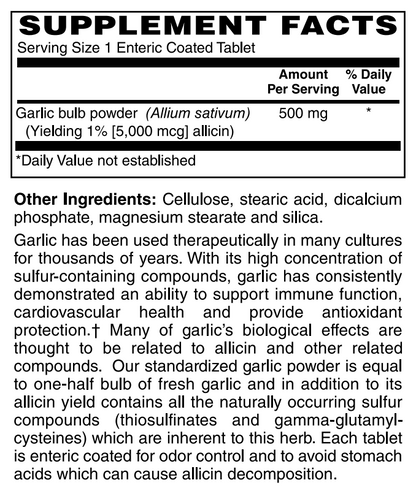 Garlic 500mg 60 Tabs